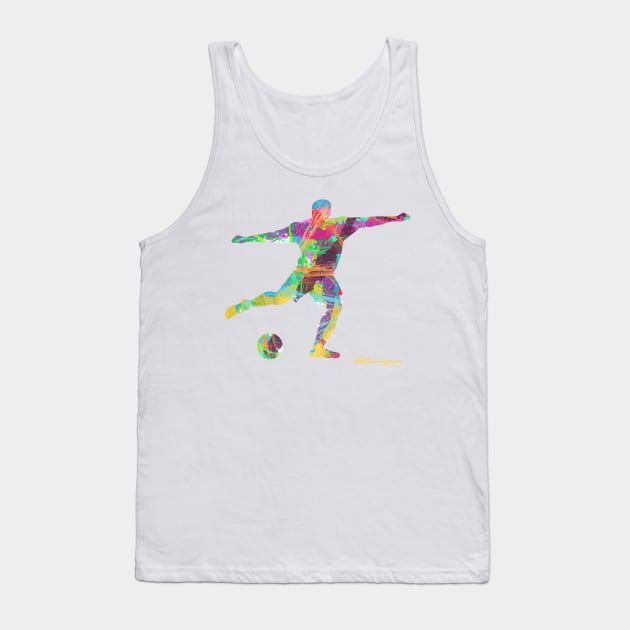 Soccer Player Silhouette Tank Top by designsbycreation